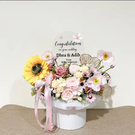 Bloom Box Akrilik Ucapan Wedding Hulu Sungai Selatan